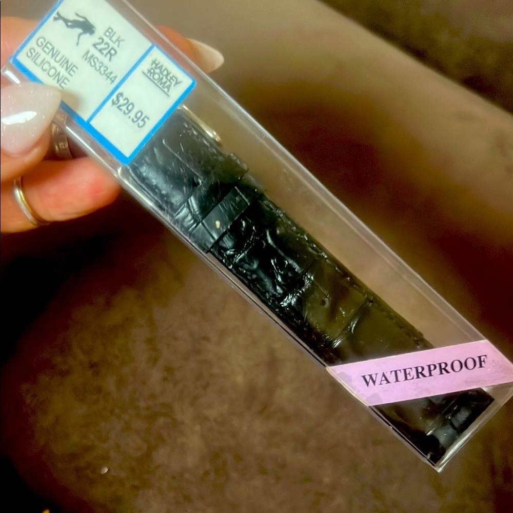 NIB Black Silicone Watch Strap